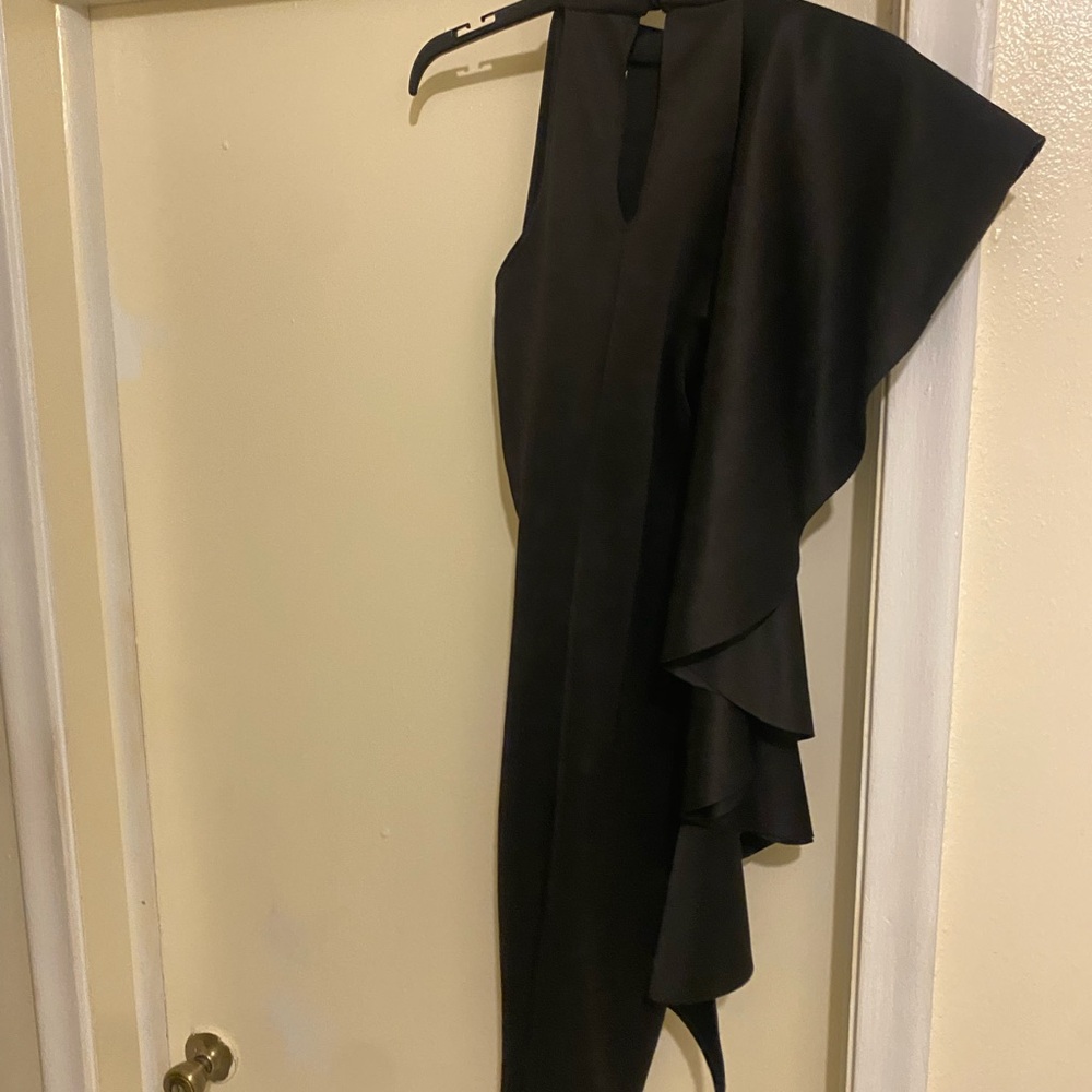 Elegant Black Ruffle Dress